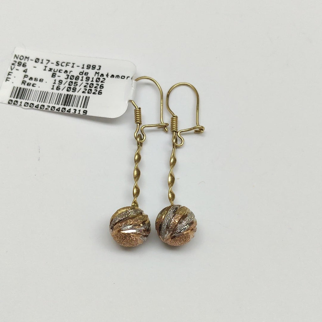 ARETES PAR ORO 14 K 1.9 GRMS (SEMINUEVO)