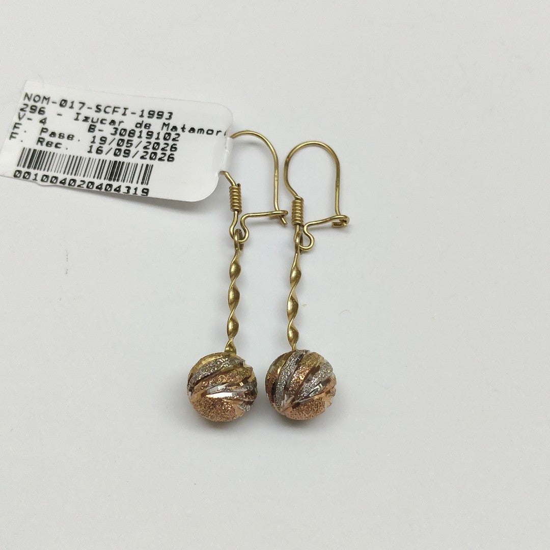 ARETES PAR ORO 14 K 1.9 GRMS (SEMINUEVO)