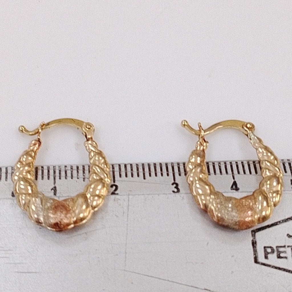 ARRACADAS PAR ORO, ORO COMBINADO 10 K 1.6 GRMS (SEMINUEVO)