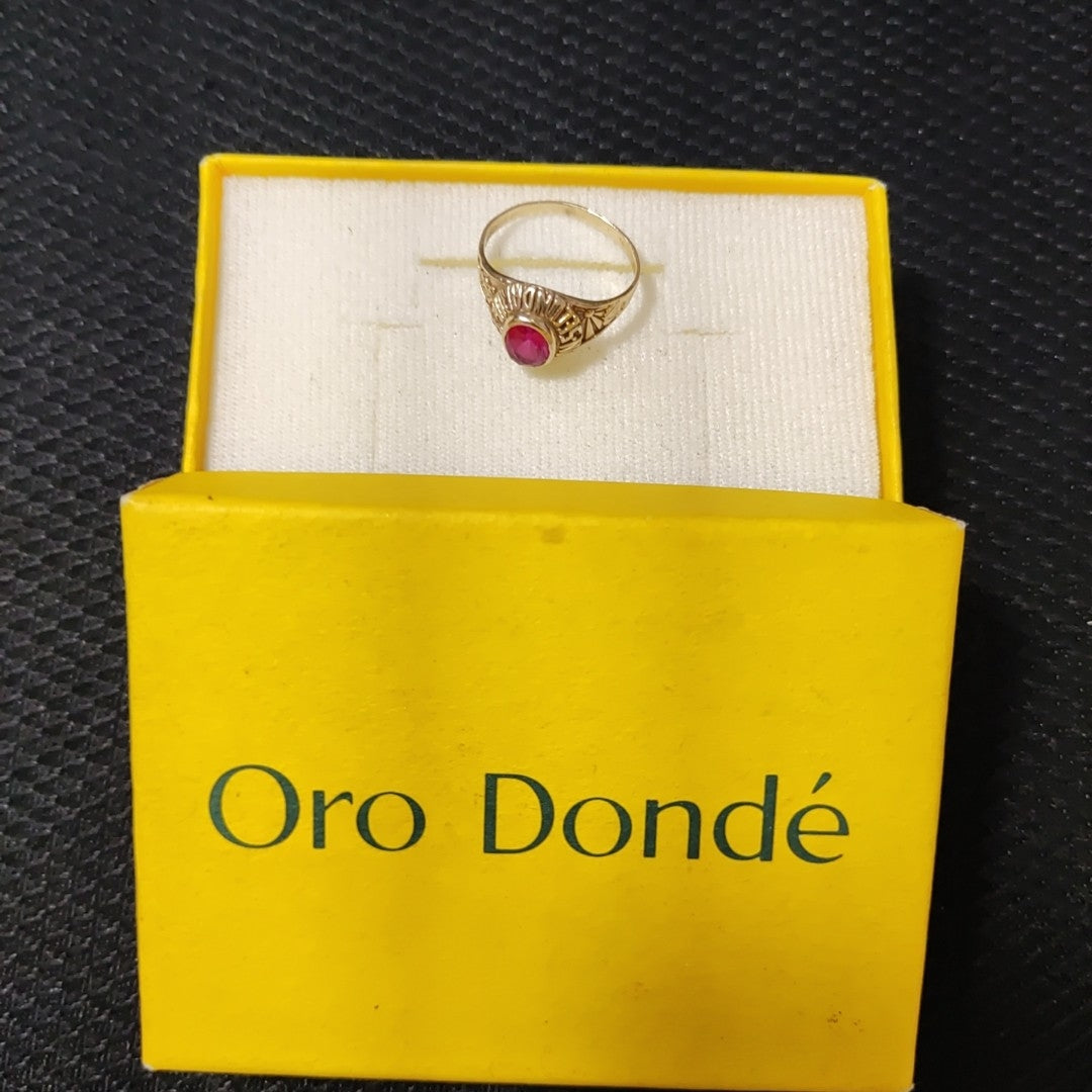 ANILLO DE GRADUACIÓN ORO 10 K 2,30 GRMS (SEMINUEVO)