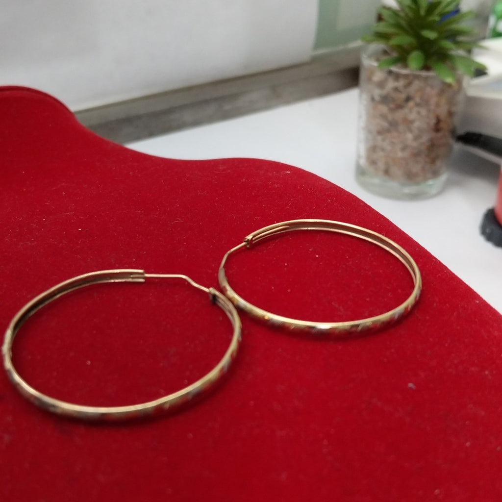 ARRACADAS PAR ORO, ORO COMBINADO 14 K 2.4 GRMS (SEMINUEVO)