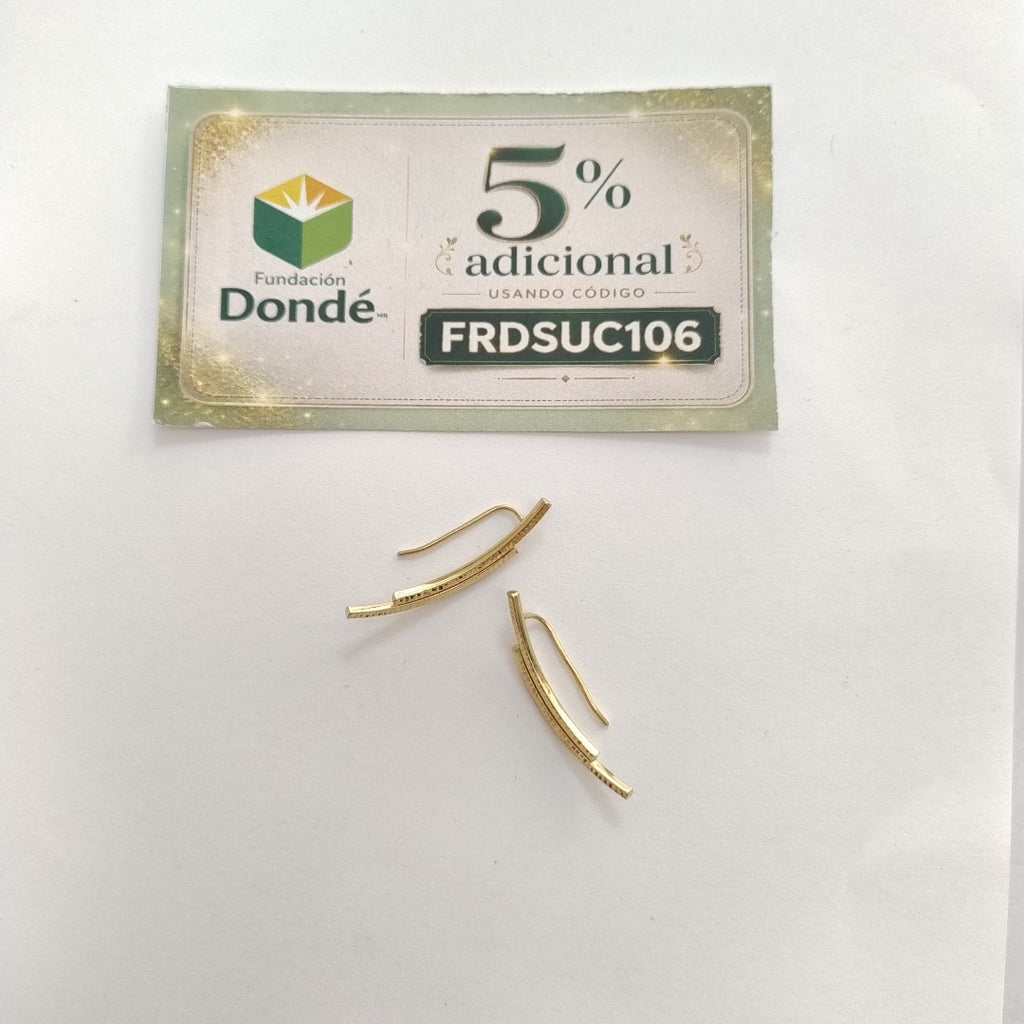 ARETES PAR ORO 14 K 1.3 GRMS (SEMINUEVO)