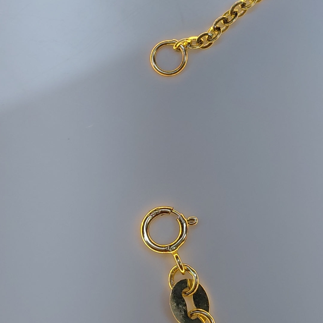 PULSERA TEJIDO ESPECIAL MARIPOSA CON ESMALTE 14K 18 CM 1.8 GR (NUEVO)