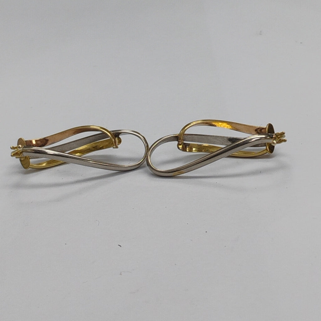 ARETES PAR ORO COMBINADO 10 K 2.1 GRMS (SEMINUEVO)