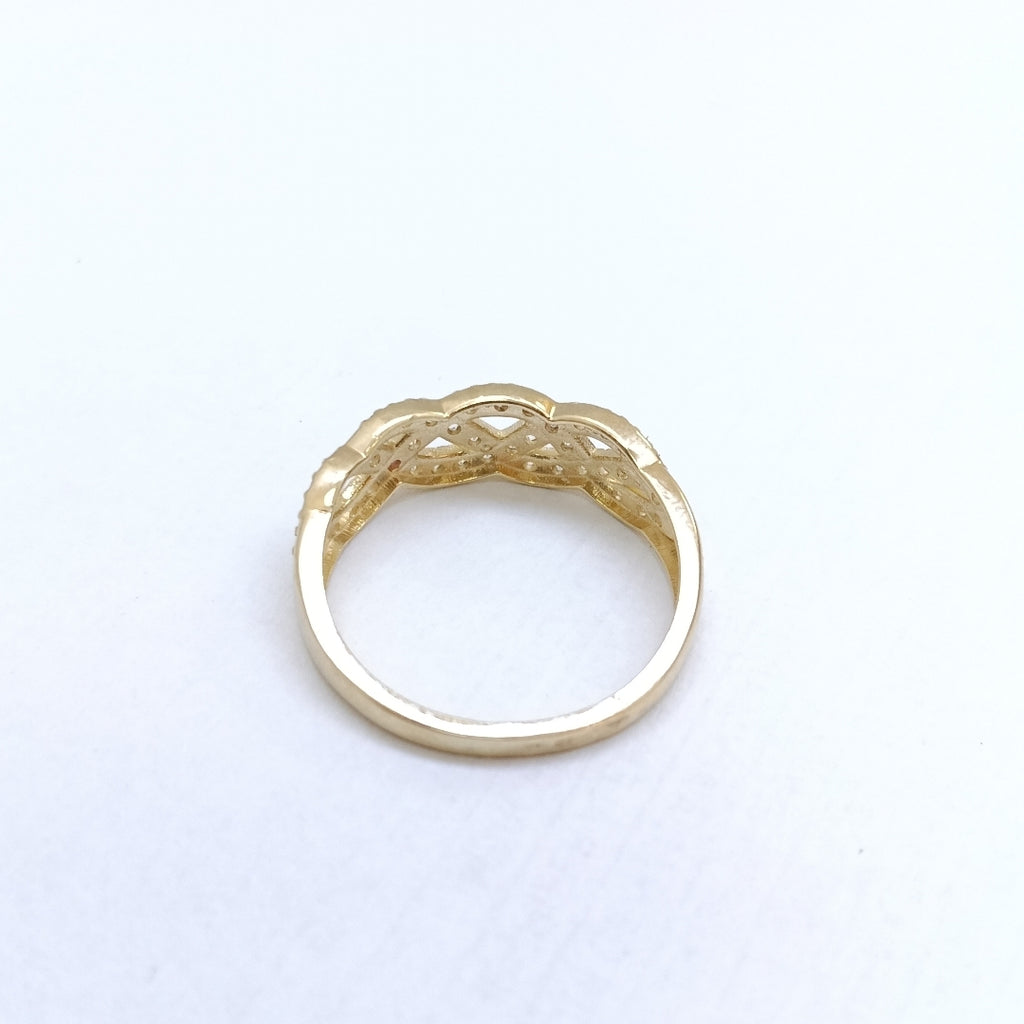 ANILLOS C CIRCONIAS 14K TALLA 9 2.6 GR (NUEVO)
