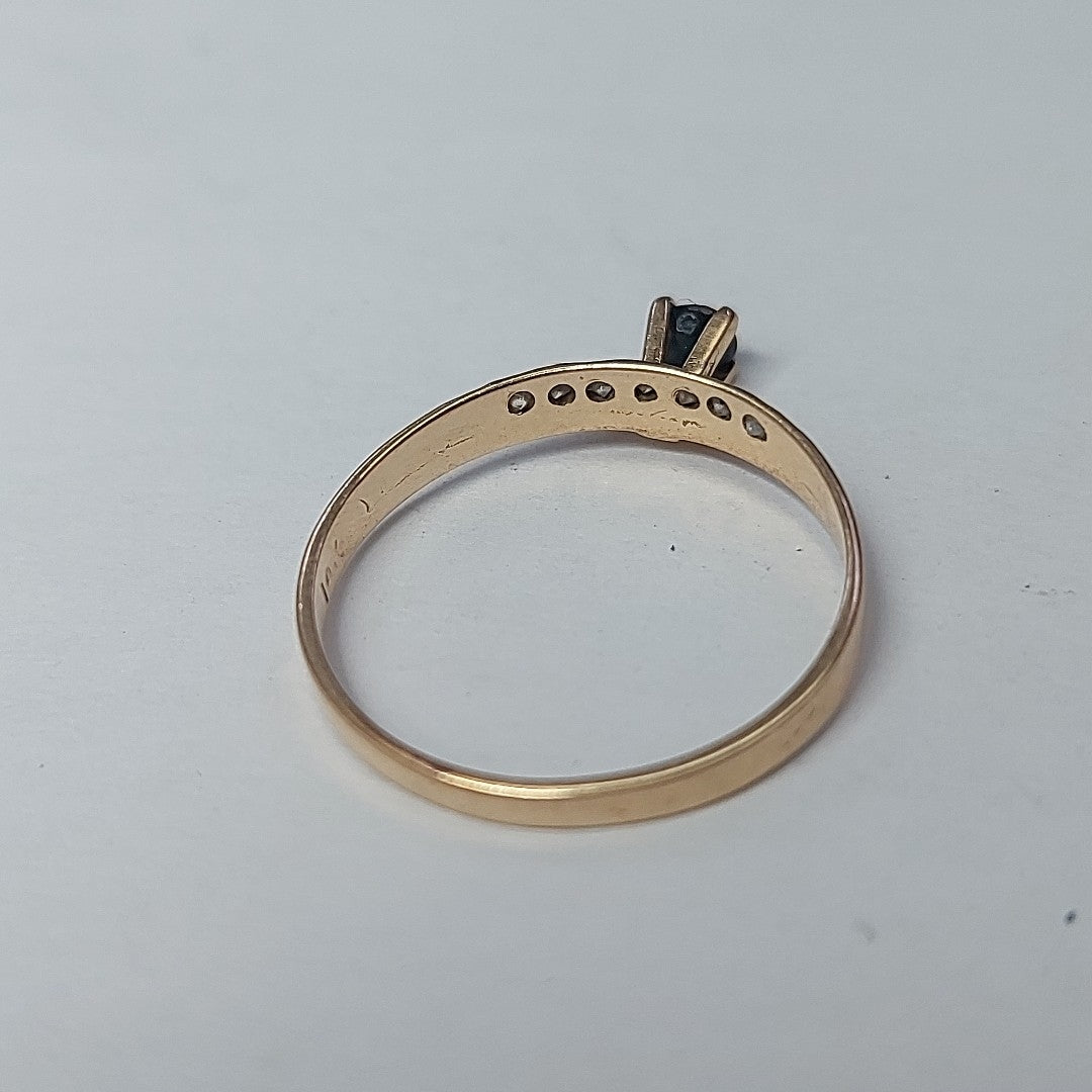 ANILLITO,SOLITARIO ORO 14 K 1,40 GRMS (SEMINUEVO)