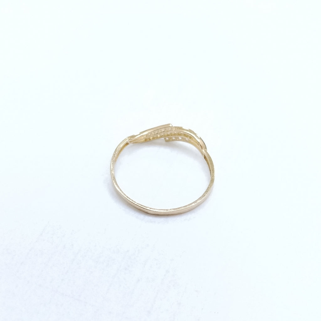 ANILLOS CON CIRCONIAS 14K TALLA 7 0.8 GR (NUEVO)