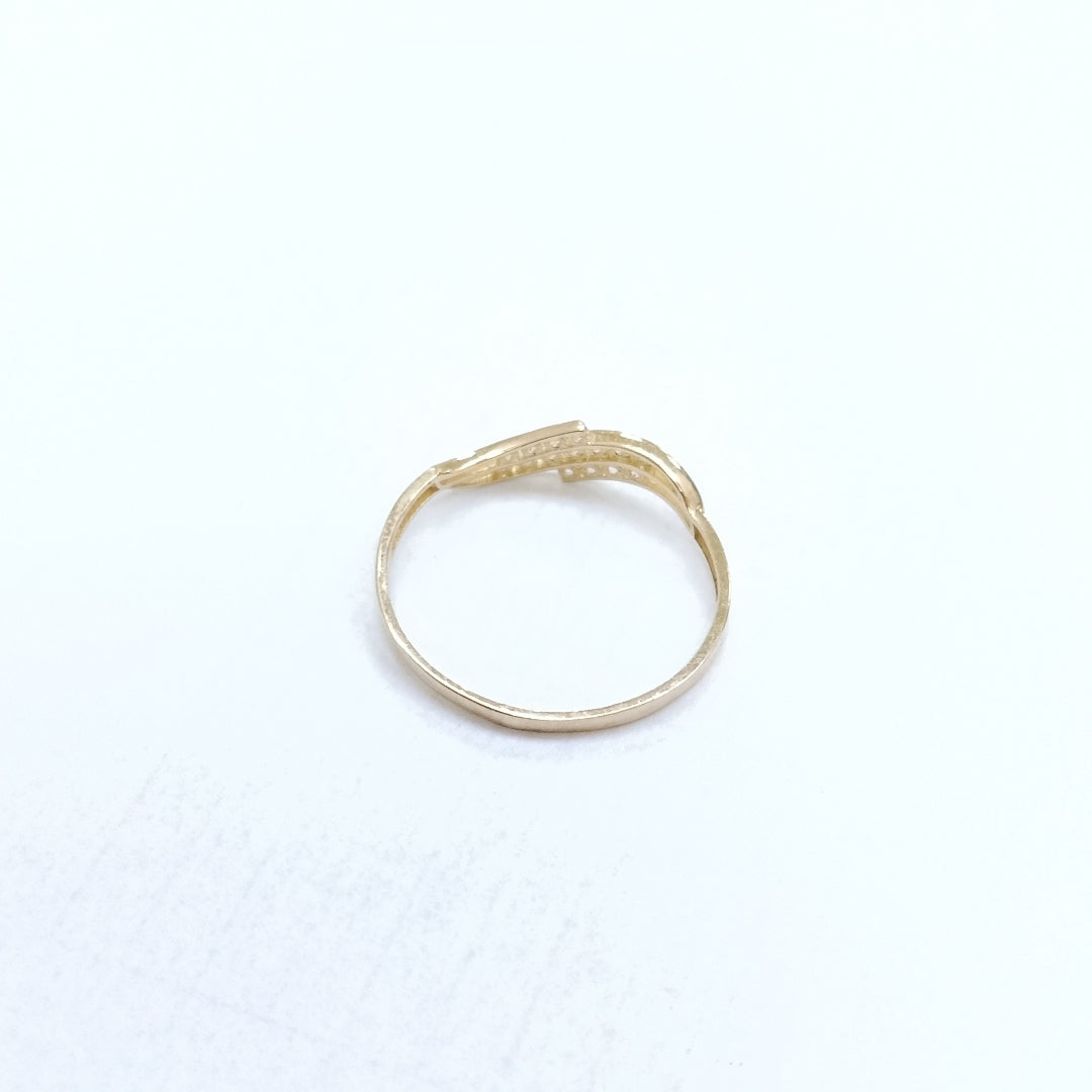 ANILLOS CON CIRCONIAS 14K TALLA 7 0.8 GR (NUEVO)