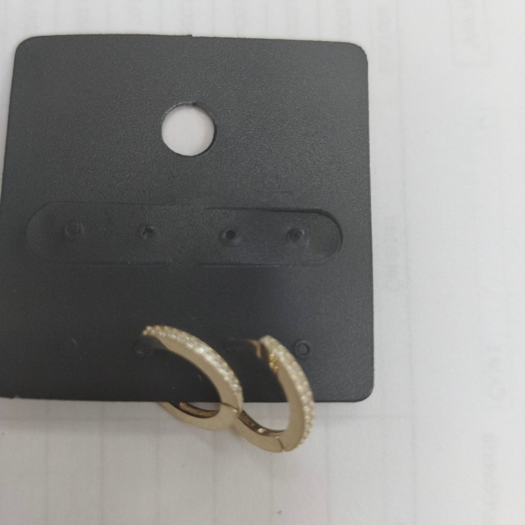 ARETES ARRACADAS CON CIRCONIAS 14K 1.2 GR (NUEVO)
