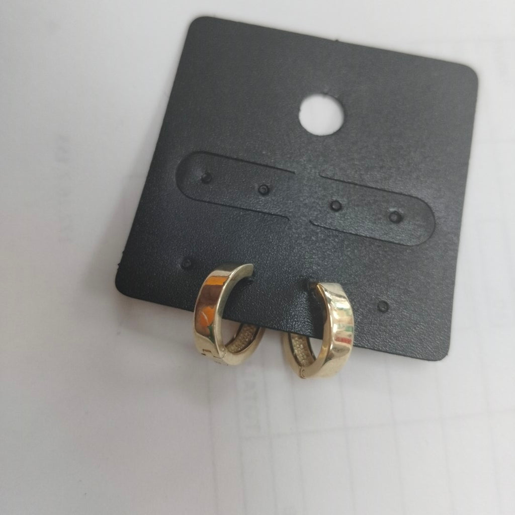 ARETES HUGGIES C CIRCONIAS 14K 2.2 GR (NUEVO)