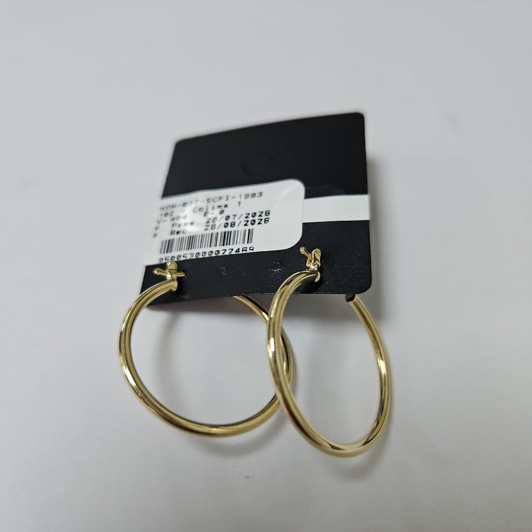 ARETES TEJIDO ARRACADAS LISAS 14K 1.5 GR (NUEVO)