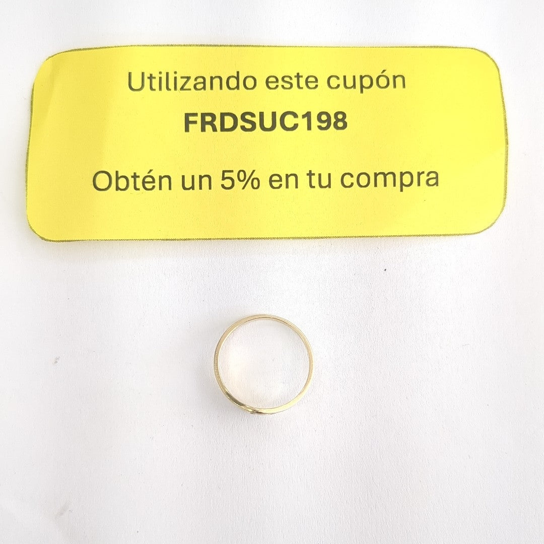 ANILLO CONMEMORATIVO ORO 10 K 1,40 GRMS (SEMINUEVO)