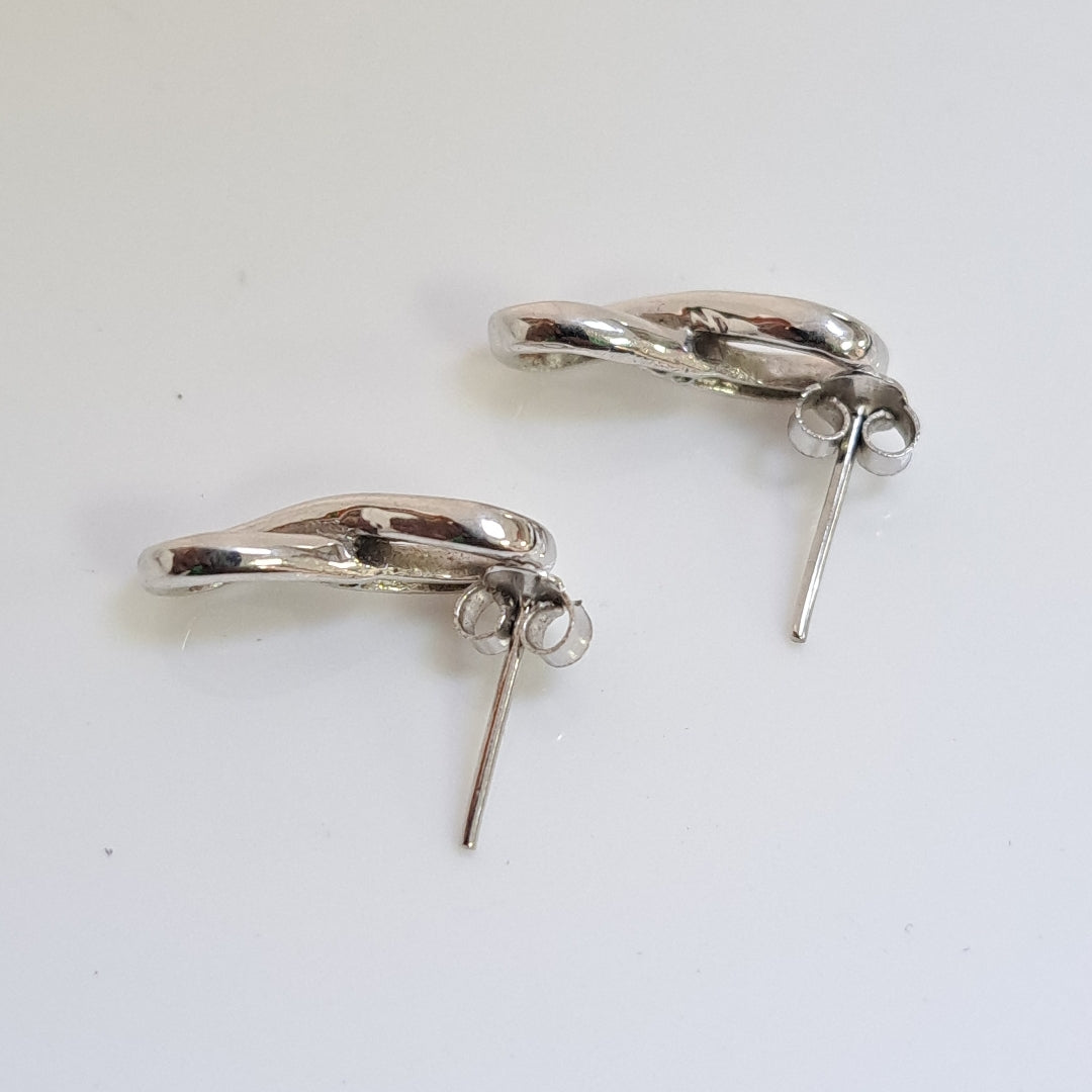 BROQUELES PAR ORO BLANCO 10 K 2,10 GRMS (SEMINUEVO)