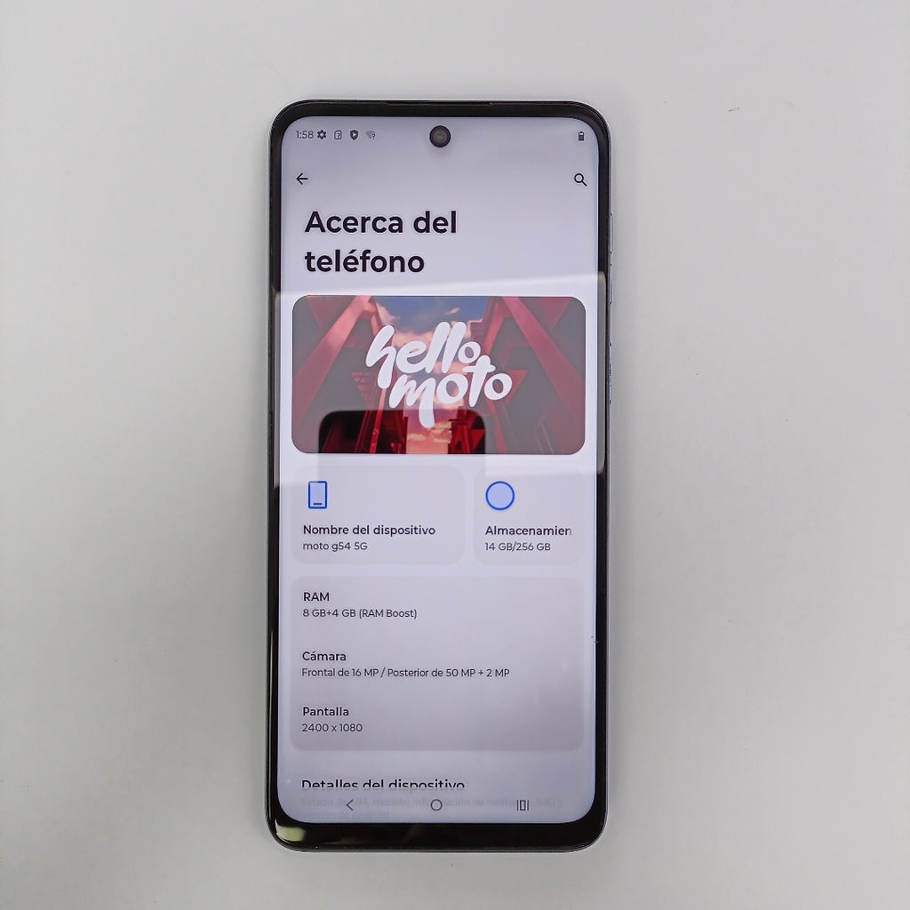 CELULAR MOTOROLA MOTO G54 5G XT2343-1 (2023) 256 GB 8 GB RAM (SEMINUEVO)