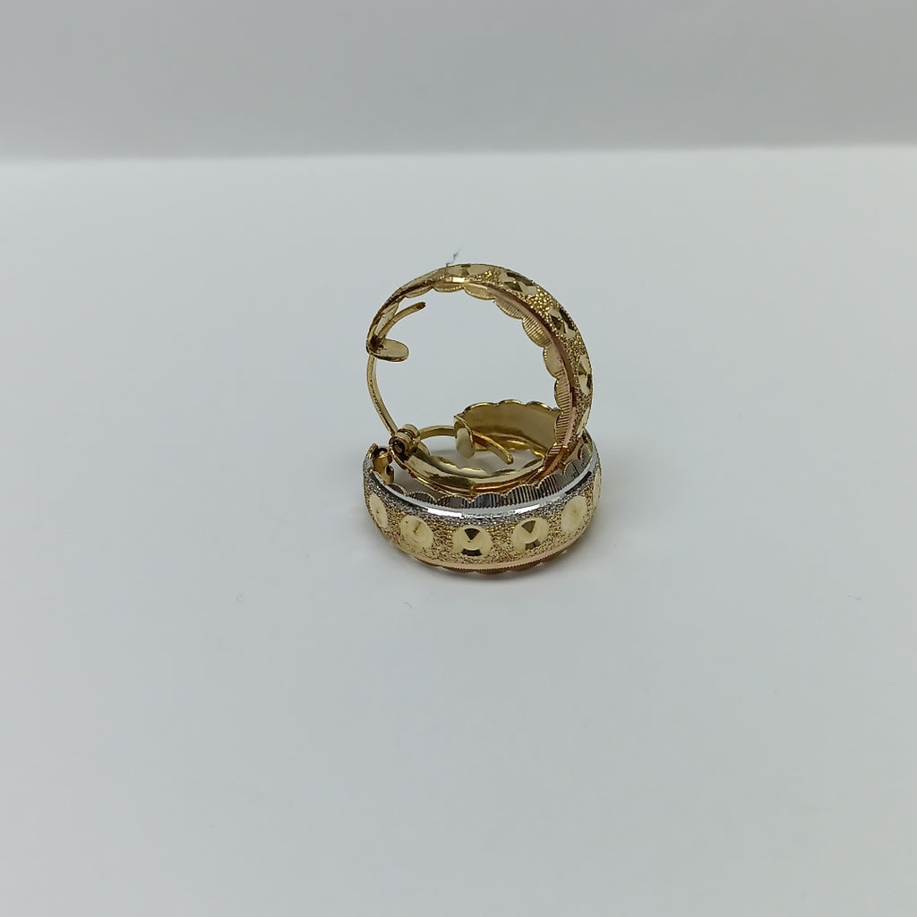 ARRACADAS PAR ORO,ORO PLATINO 14 K 3,60 GRMS (SEMINUEVO)