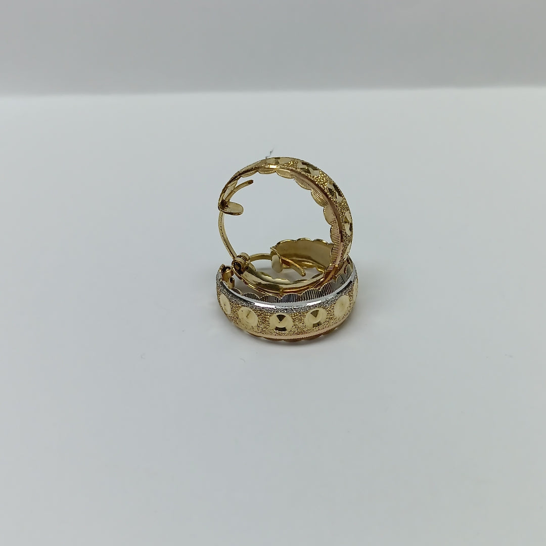 ARRACADAS PAR ORO,ORO PLATINO 14 K 3,60 GRMS (SEMINUEVO)