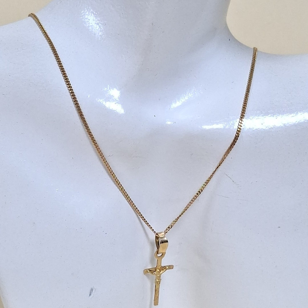 CADENA, CRUCIFIJO ORO 10 K 1.7 GRMS (SEMINUEVO)