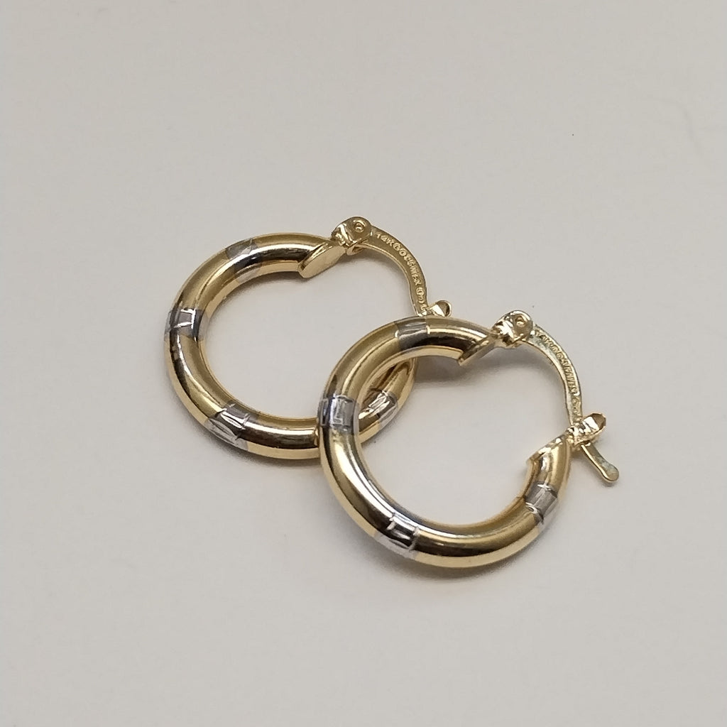 ARETES ARRACADAS COMBINADAS 14K 1.6 GR (NUEVO)