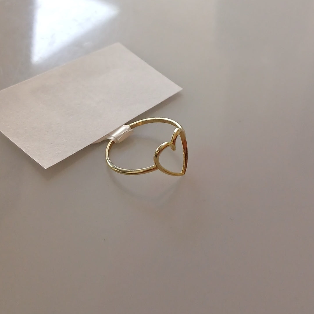 ANILLOS ANILLITO FIG CORAZON 10K TALLA 8 0.9 GR (NUEVO)