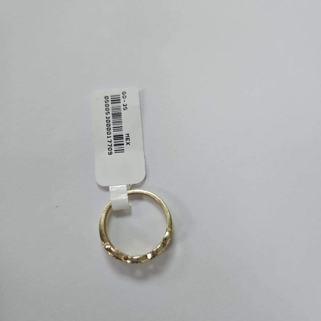 ANILLOS TRENZADO CON CIRCONIAS 14K TALLA 7 2.5 GR (NUEVO)