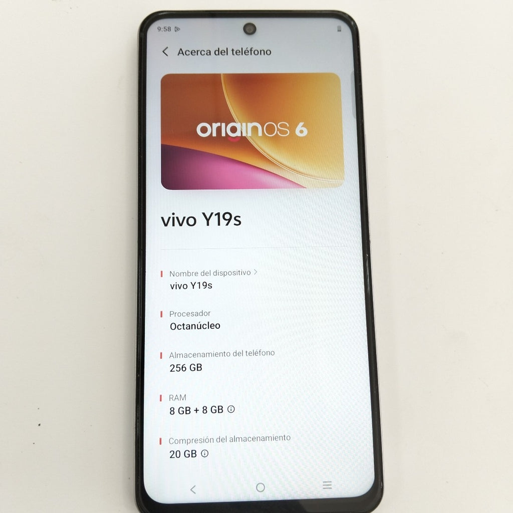 CELULAR VIVO Y19S V2419 (2024) 256 GB 8 GB RAM (SEMINUEVO)