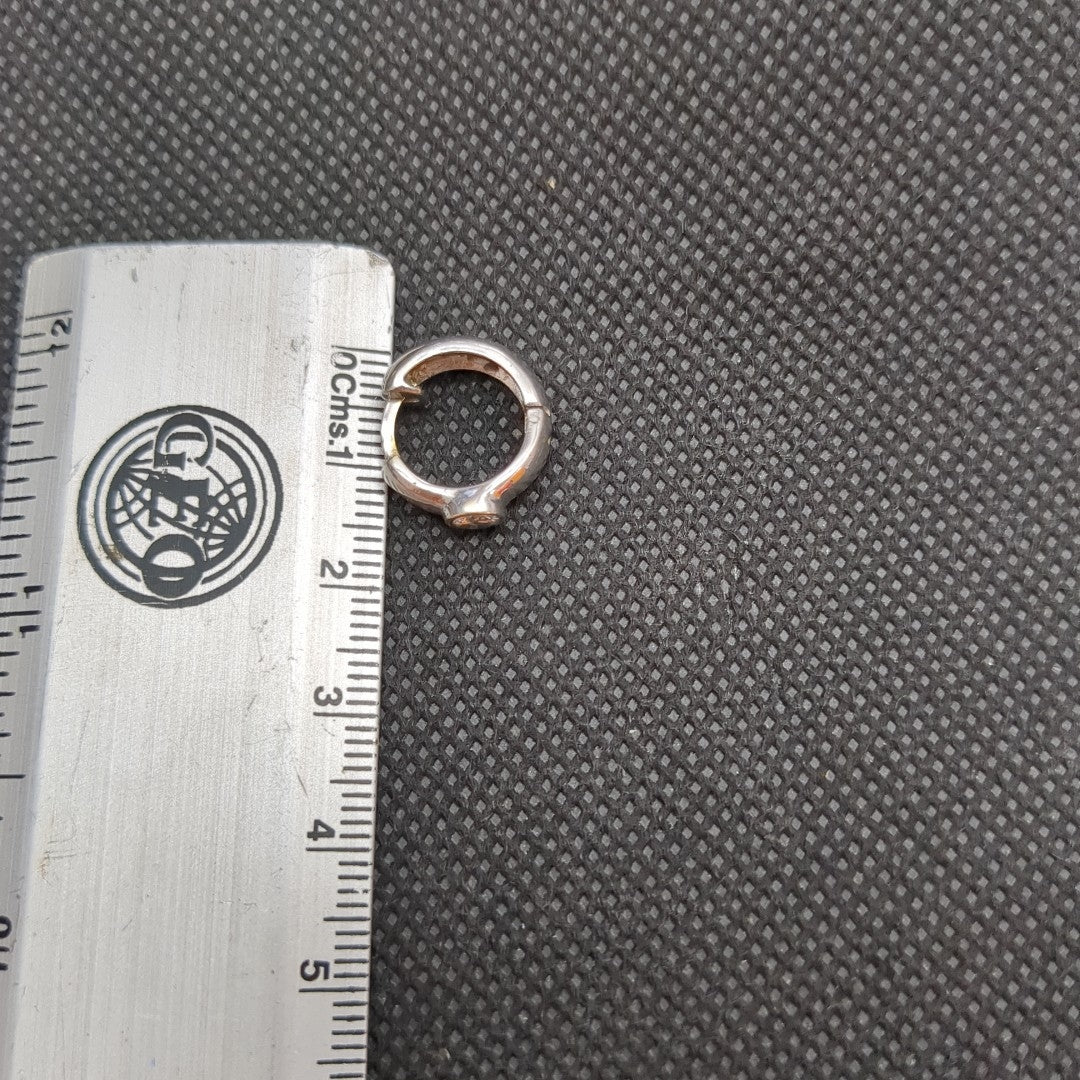ARRACADAS PAR ORO BLANCO 14 K 5,30 GRMS (SEMINUEVO)