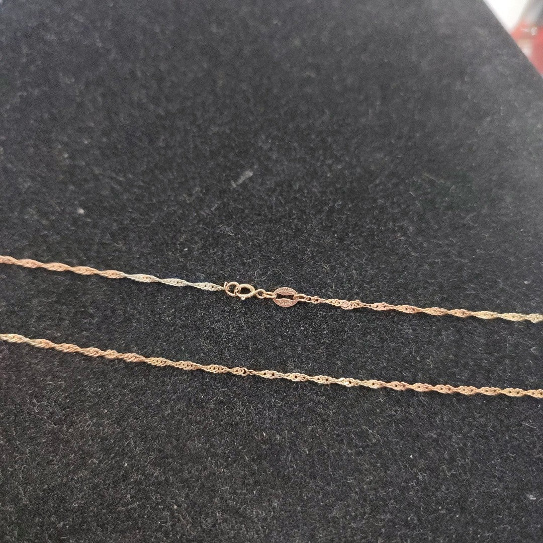 CADENA ORO, ORO COMBINADO 10 K 1.8 GRMS (SEMINUEVO)
