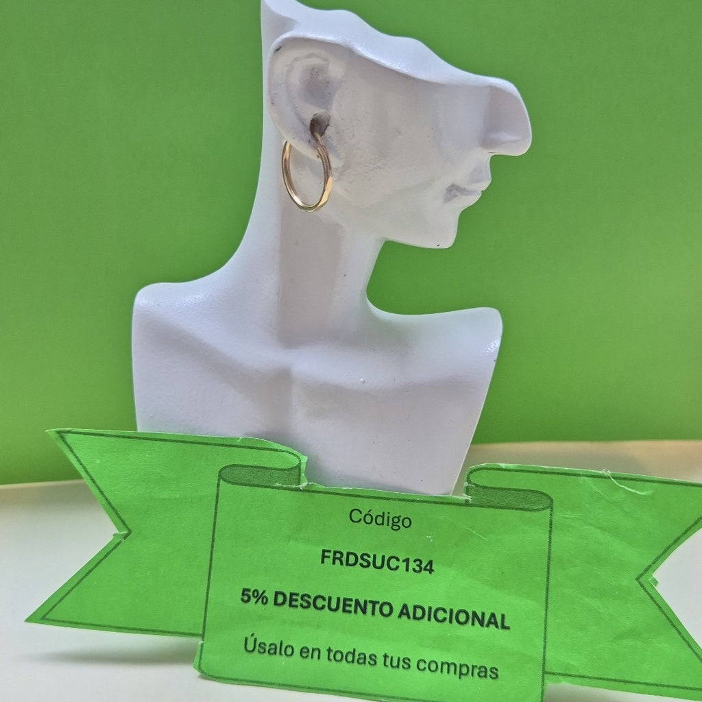 ARRACADAS PAR ORO 14 K 0.8 GRMS (SEMINUEVO)