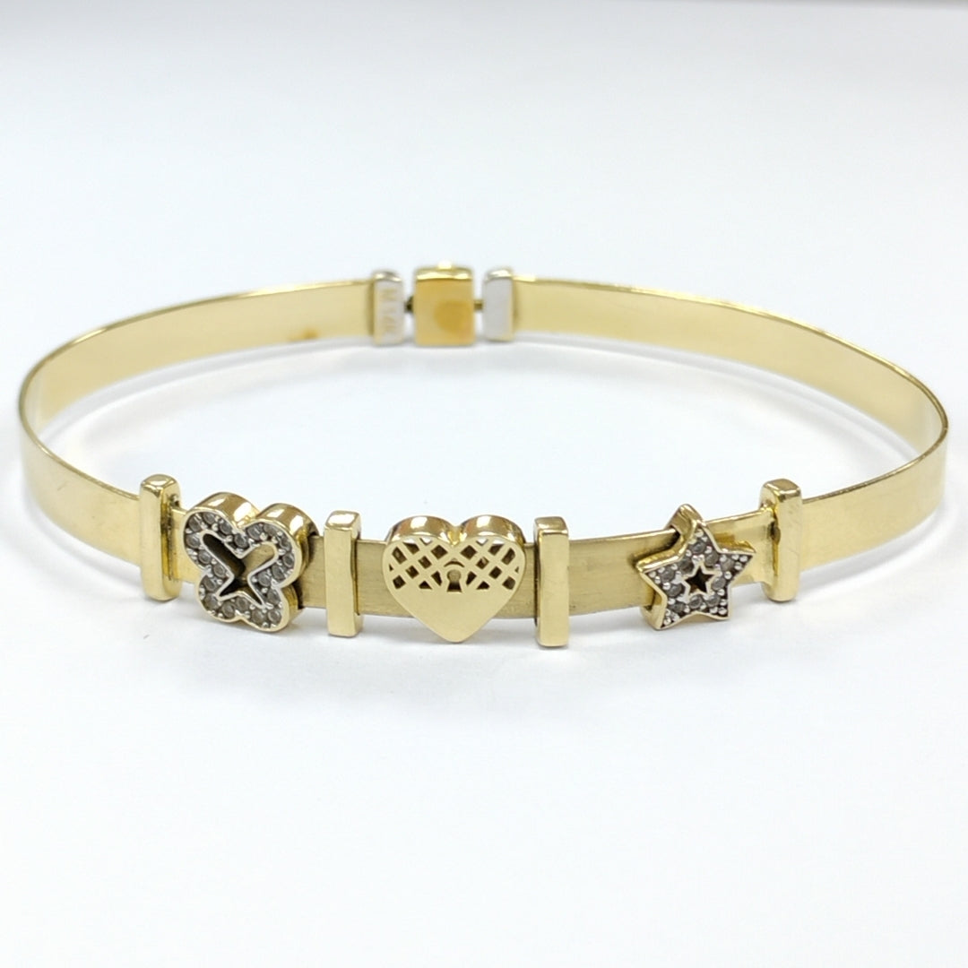 PULSERA RIGIDA ORO 14 K 11 GRMS (SEMINUEVO)