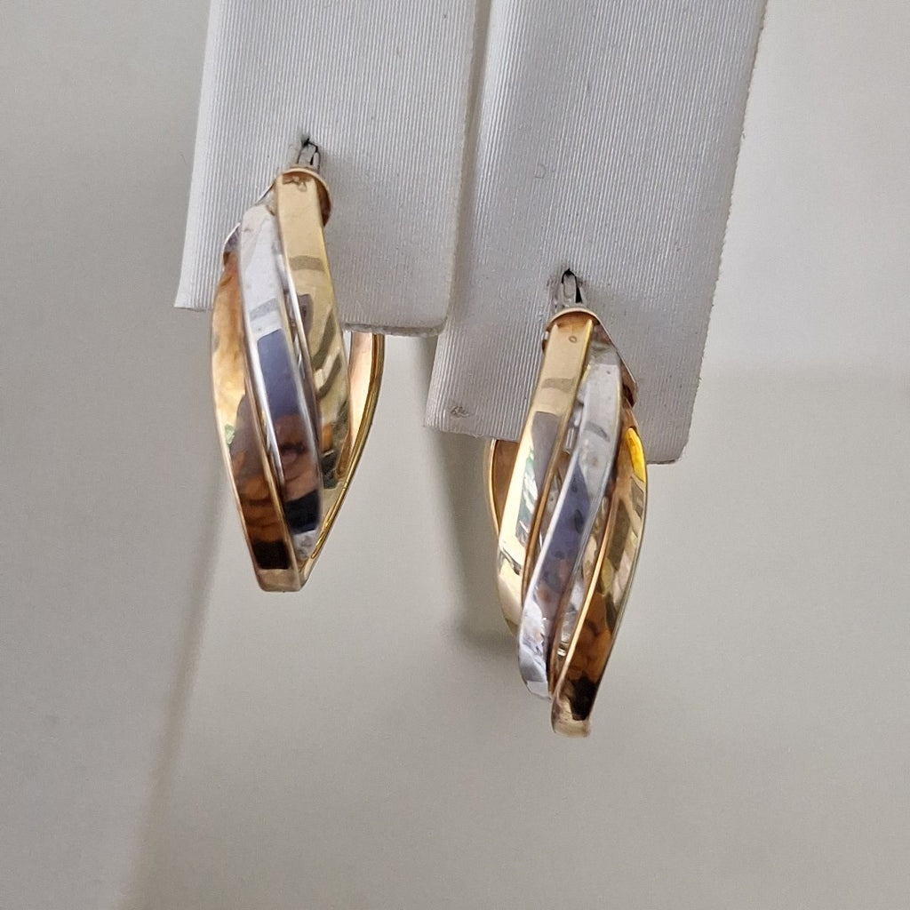 ARRACADAS PAR ORO COMBINADO 10 K 2,20 GRMS (SEMINUEVO)