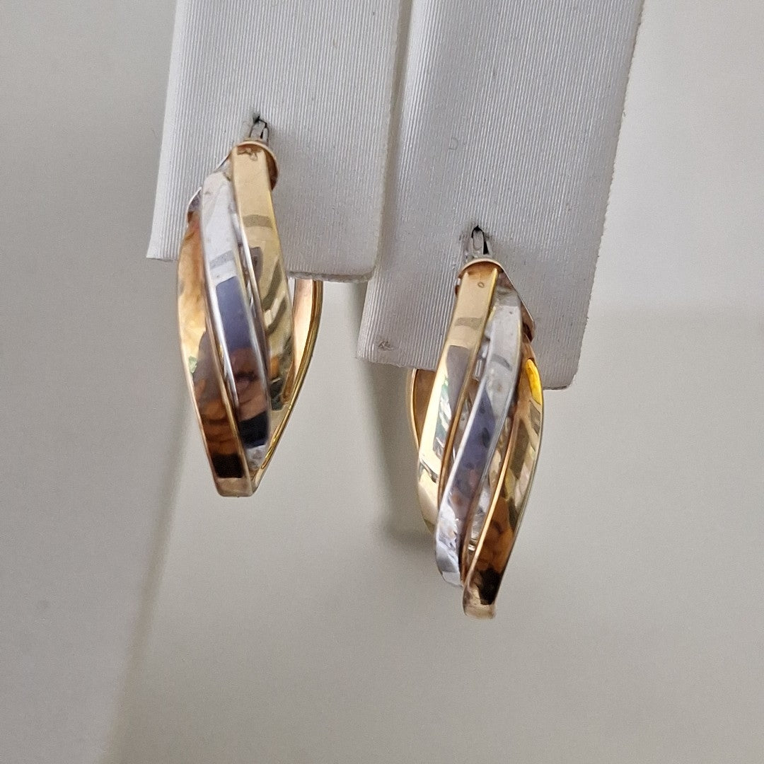 ARRACADAS PAR ORO COMBINADO 10 K 2,20 GRMS (SEMINUEVO)