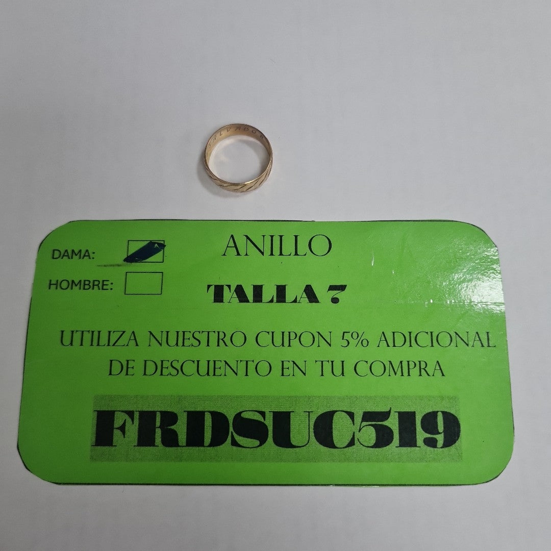 ARGOLLA ORO 14 K 1.7 GRMS (SEMINUEVO)