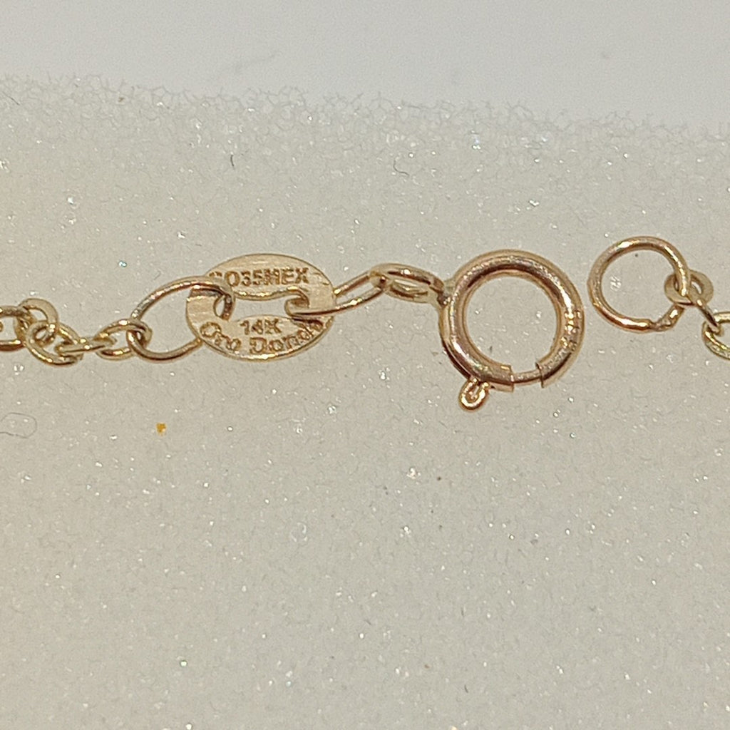 PULSERA ESP CON DIJE DE NIÑA 14K 18 CM 1.4 GR (NUEVO)