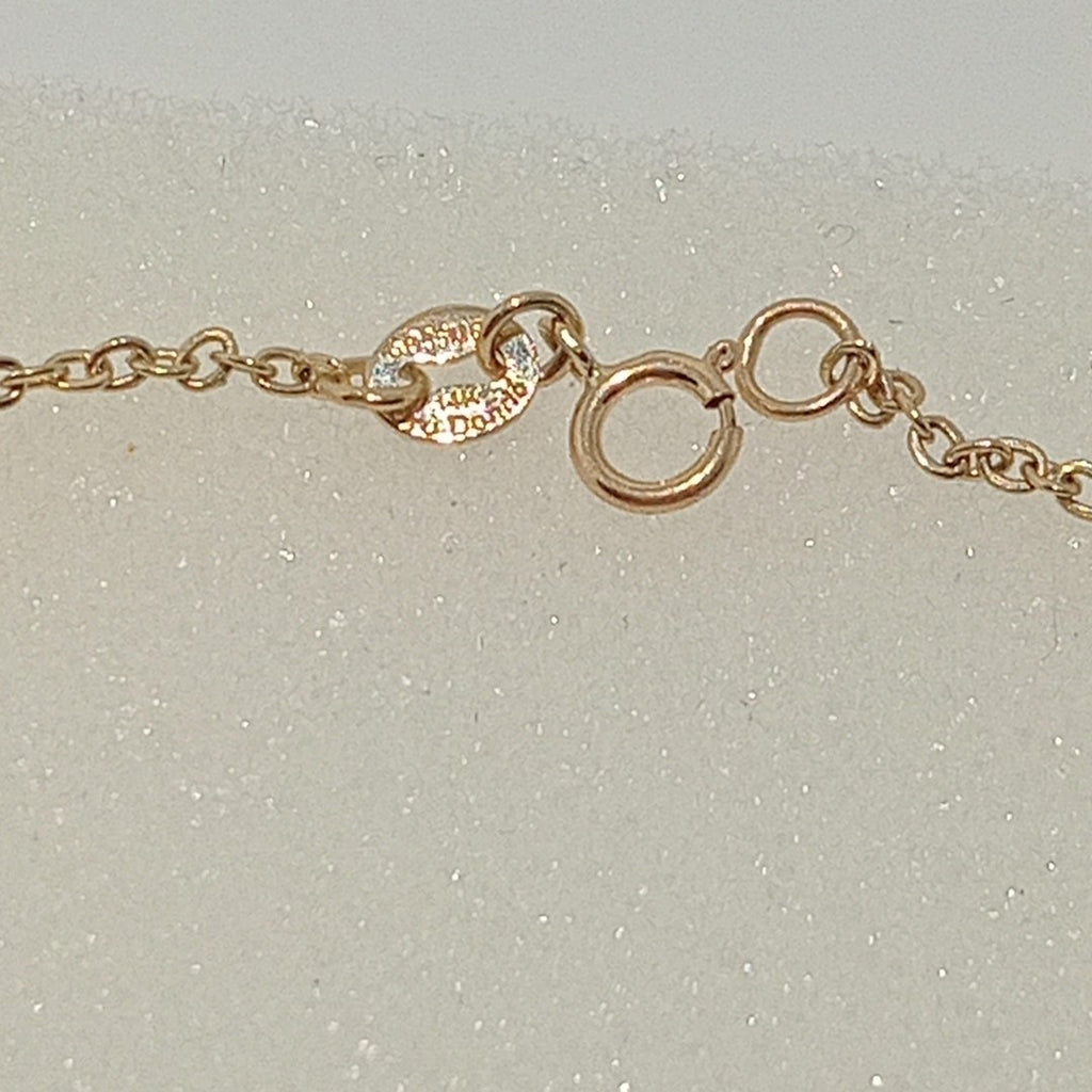 PULSERA TEJIDO ESPECIAL FLOR CON CIRCONIA 14K 18 CM 2.5 GR (NUEVO)