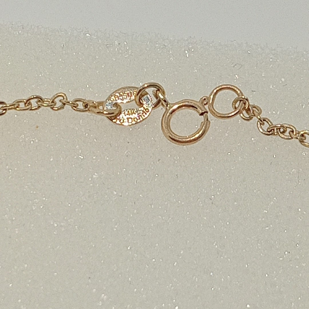 PULSERA TEJIDO ESPECIAL FLOR CON CIRCONIA 14K 18 CM 2.5 GR (NUEVO)