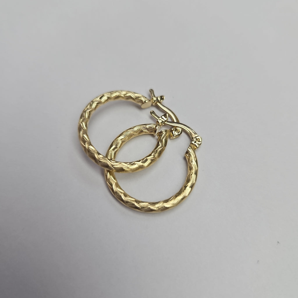 ARETES ARRACADAS LABRADAS 14K 2.1 GR (NUEVO)