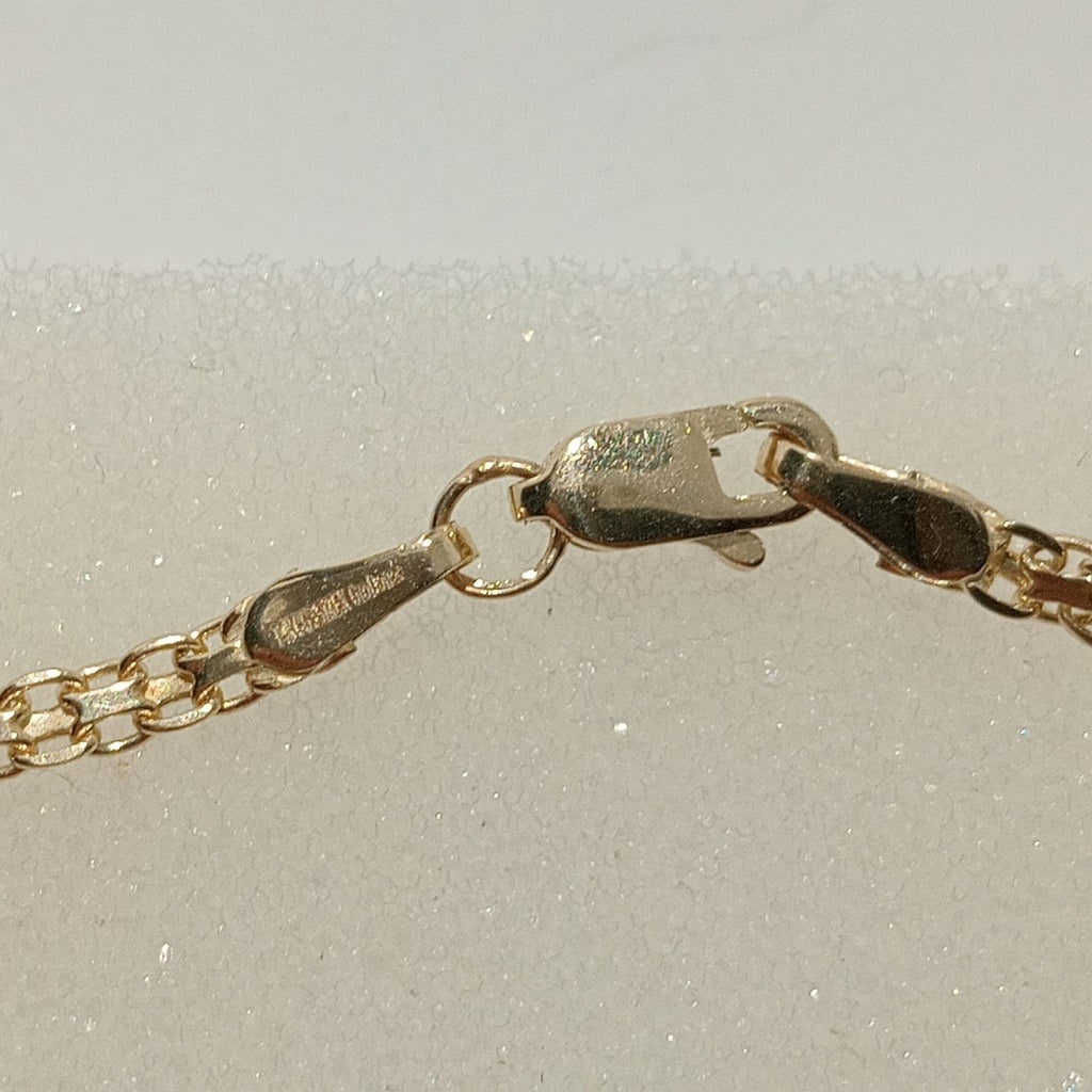 PULSERA ESPECIAL C CORAZON 14K 18 CM 2.6 GR (NUEVO)
