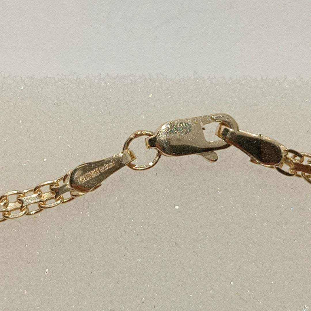 PULSERA ESPECIAL C CORAZON 14K 18 CM 2.6 GR (NUEVO)
