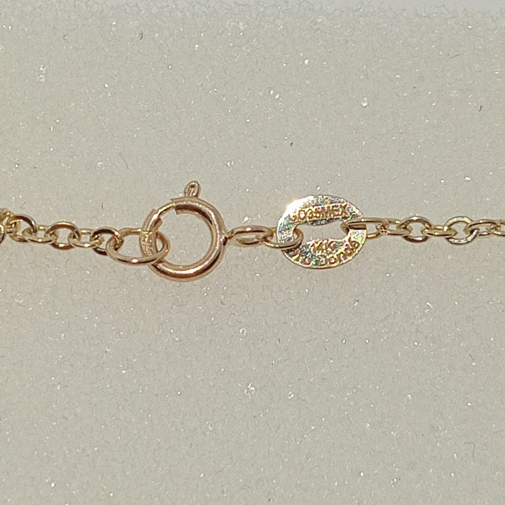 PULSERA TEJIDO ESPECIAL FIG CORAZONES 14K 18 CM 1.3 GR (NUEVO)