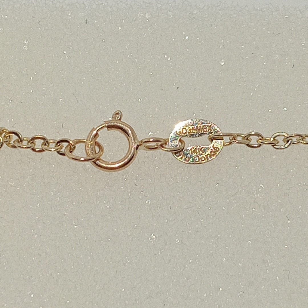 PULSERA TEJIDO ESPECIAL FIG CORAZONES 14K 18 CM 1.3 GR (NUEVO)