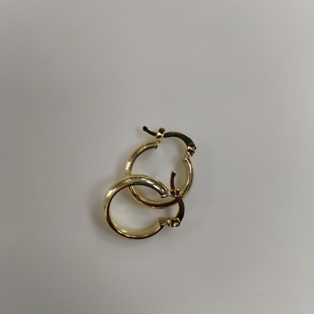 ARETES ARRACADA LISA 14K 1.6 GR (NUEVO)