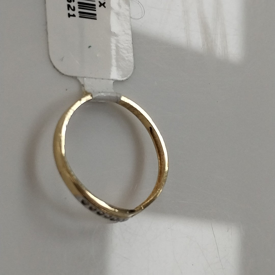 ANILLOS CON CIRCONIAS 14K TALLA 7 1 GR (NUEVO)
