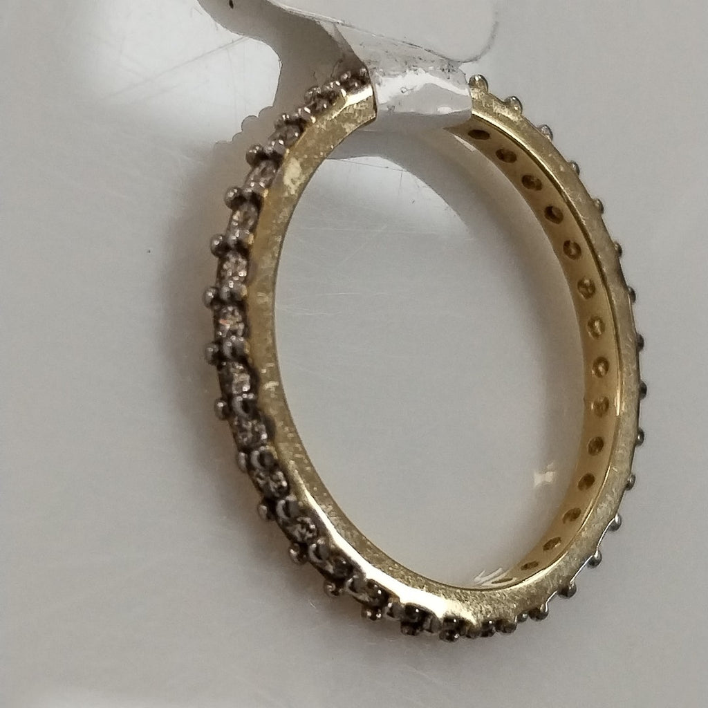 ANILLO ANILLITO CHURUMBELA C CIRCONIAS 14K 7.5 TALLA 2 GR (NUEVO)