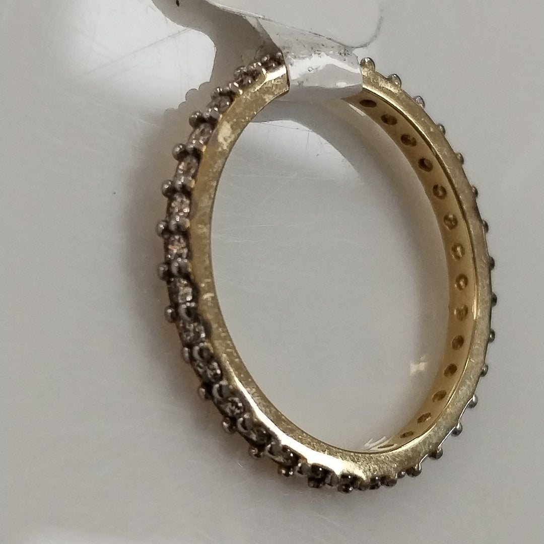 ANILLO ANILLITO CHURUMBELA C CIRCONIAS 14K 7.5 TALLA 2 GR (NUEVO)