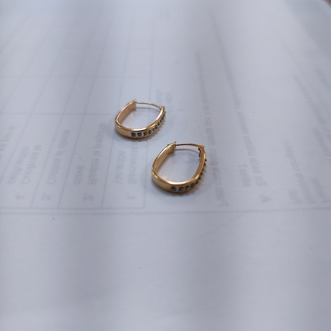 ARRACADAS PAR ORO 14 K 1.1 GRMS (SEMINUEVO)