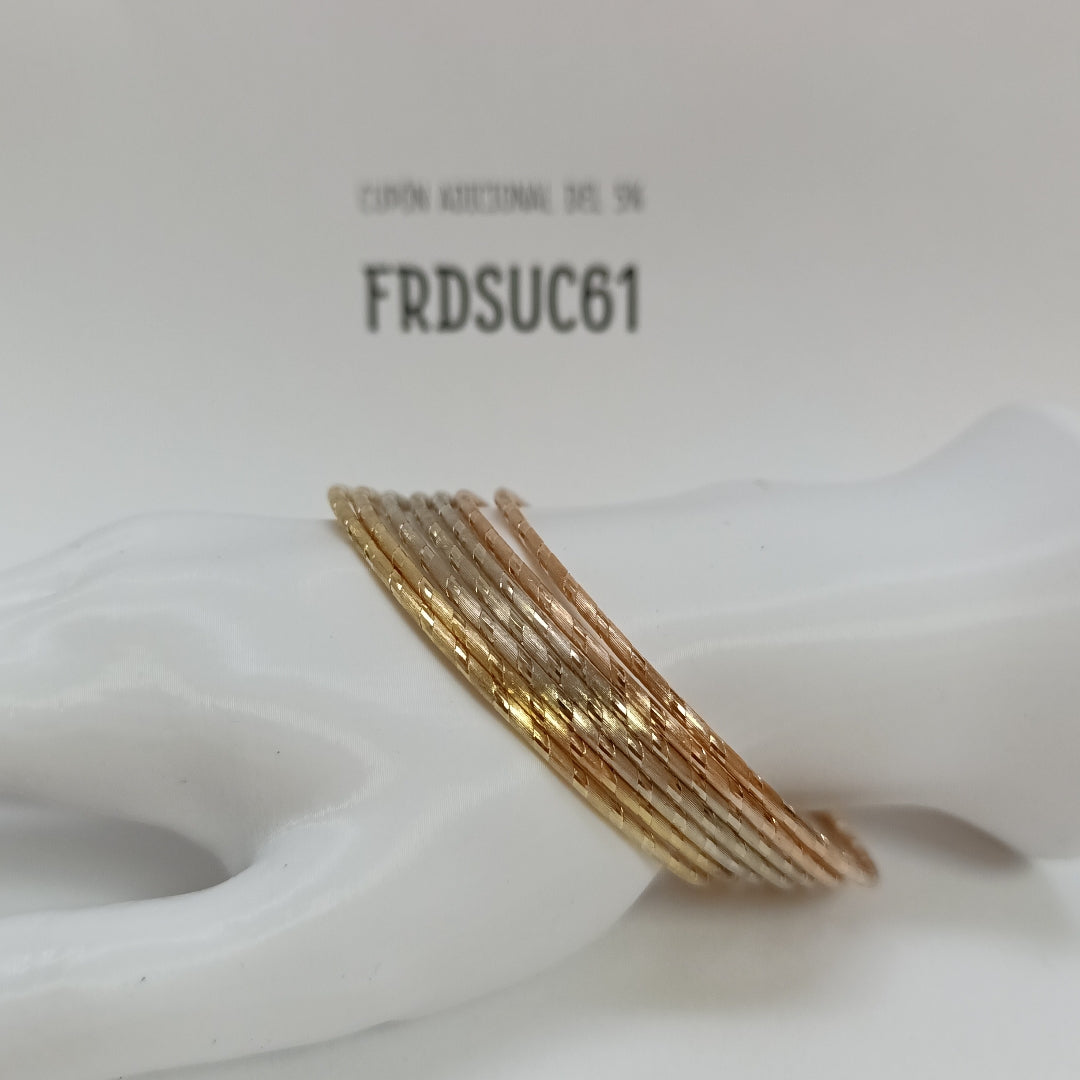 SEMANARIO DE PULSERAS ORO,RODIADO 14 K 25,10 GRMS (SEMINUEVO)