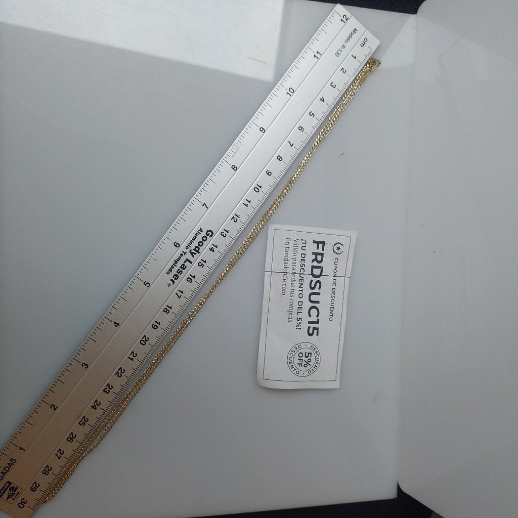 CADENAS BARBADA DIAMANTADA ORO 14K 60 CM 6.1 GR (NUEVO)