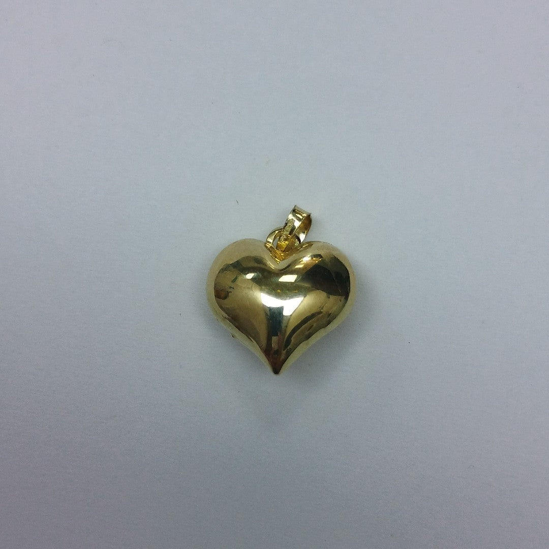 DIJE TEJIDO CORAZON LISO 14K 1.4 GR (NUEVO)