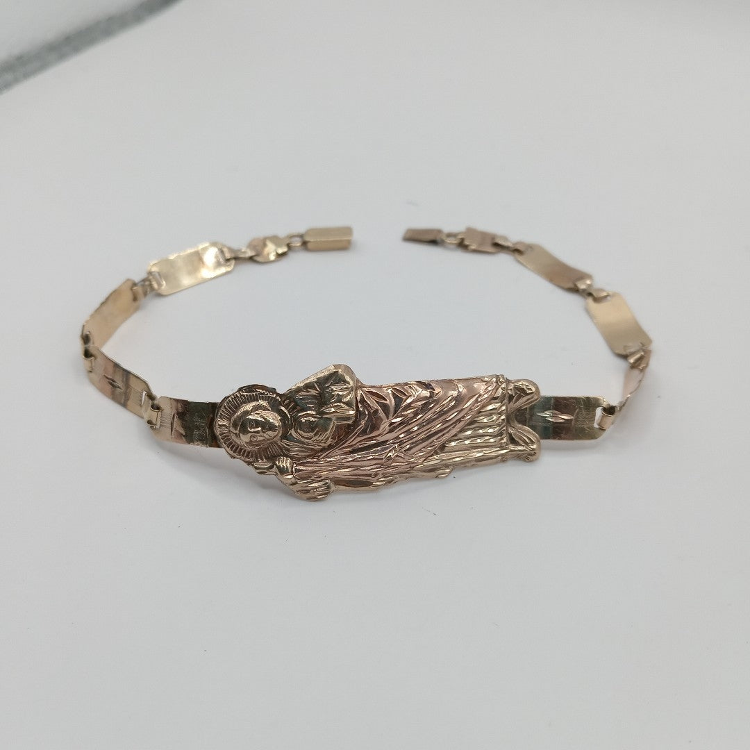 PULSERA ORO COMBINADO 10 K 8.3 GRMS (SEMINUEVO)