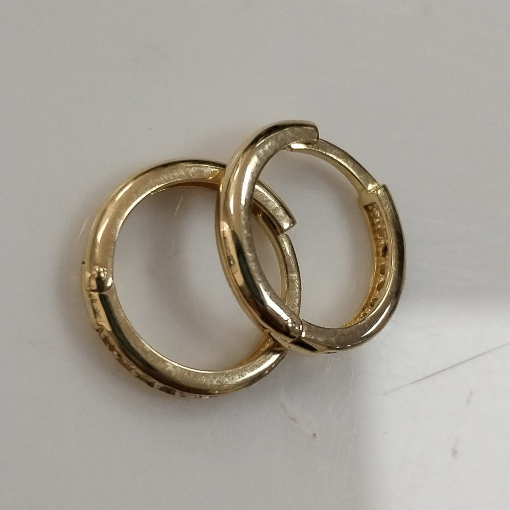 ARETES HUGGIES C CIRCONIA 14K 1.7 GR (NUEVO)